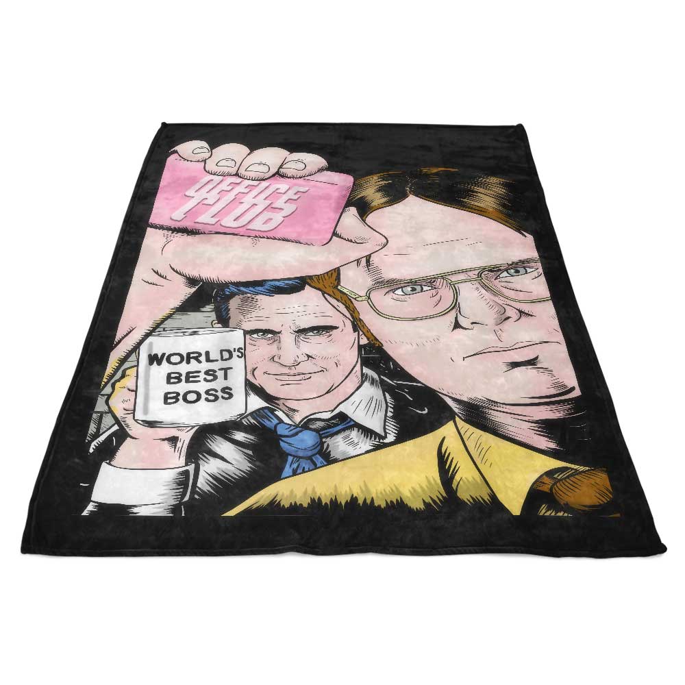 MarianoSan Office Club Branded Polyester Fleece Blanket for Office Use