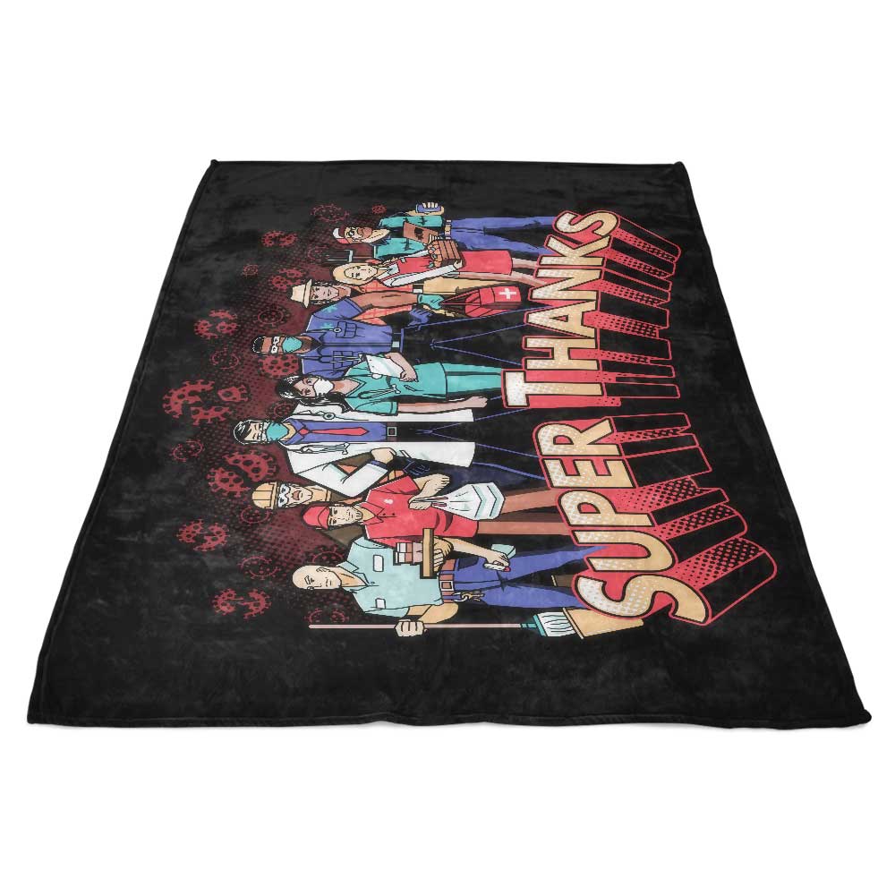Extra Soft Prime Premne Design Super Thanks Fleece Blanket