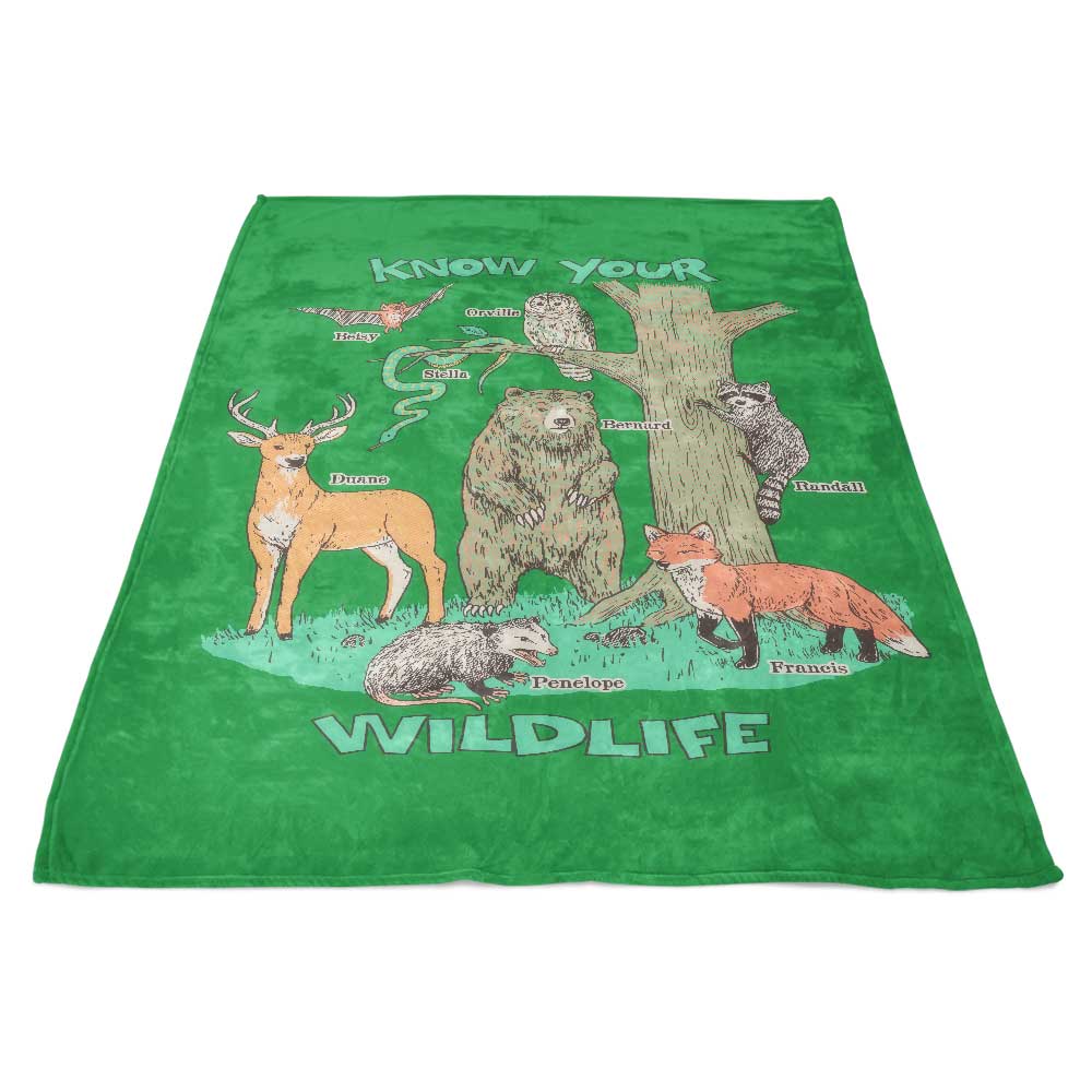Know Your Wildlife - High - Quality Polyester Fleece Blanket for Cozy Moments