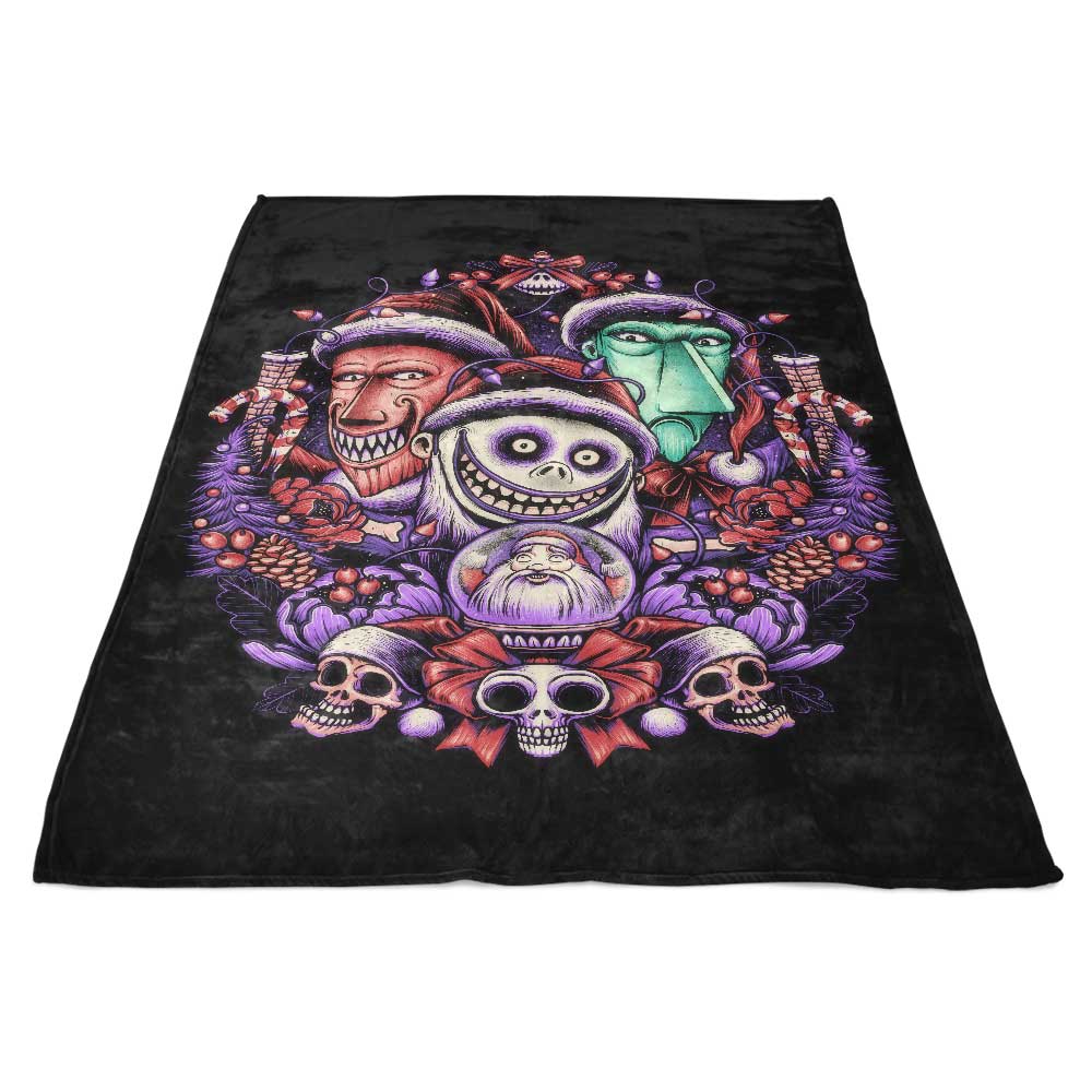 Christmas Mischief Themed Polyester Fleece Blanket for Cosy Moments