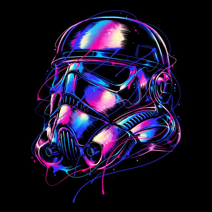Vibrant Trooper Design - Premium Polyester Fleece Blanket