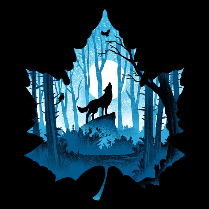 Howling Wolf Design - Super Soft Polyester Fleece Blanket