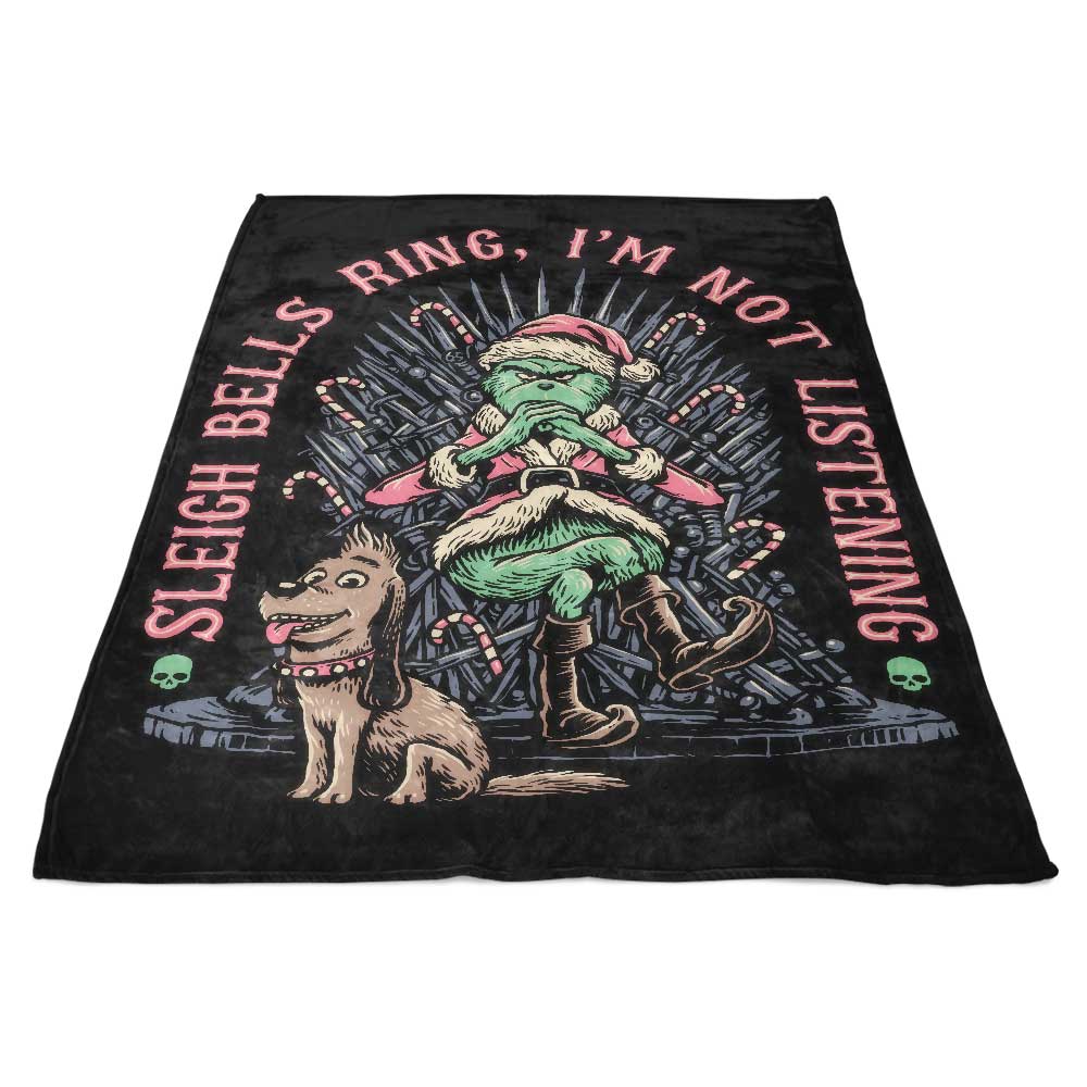 Momma Gorilla's 'I'm Not Listening' Fleece Blanket - Soft and Plush for Comfort