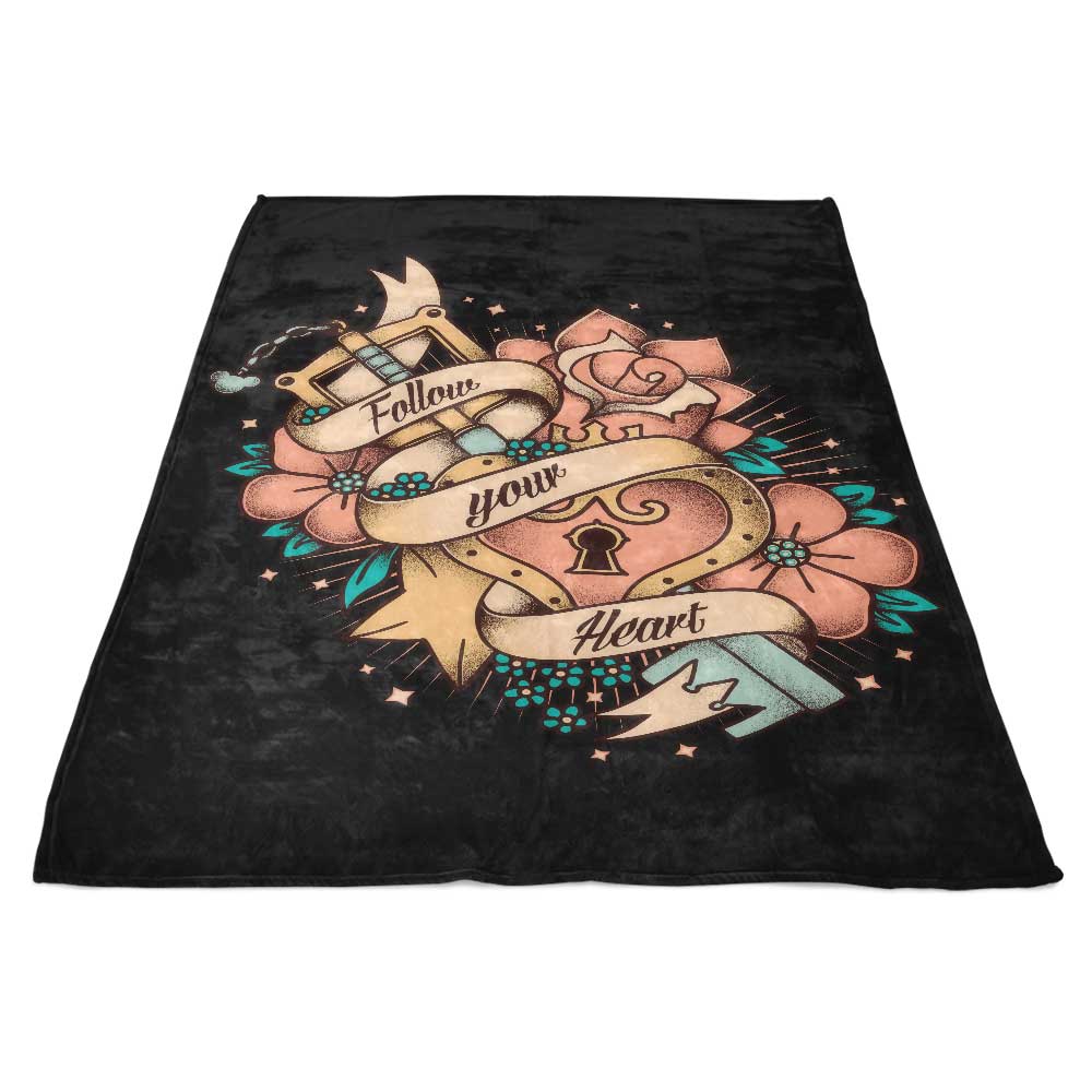 Typhoonic Art's Ultra-Soft and Plush Follow Your Heart Fleece Blanket