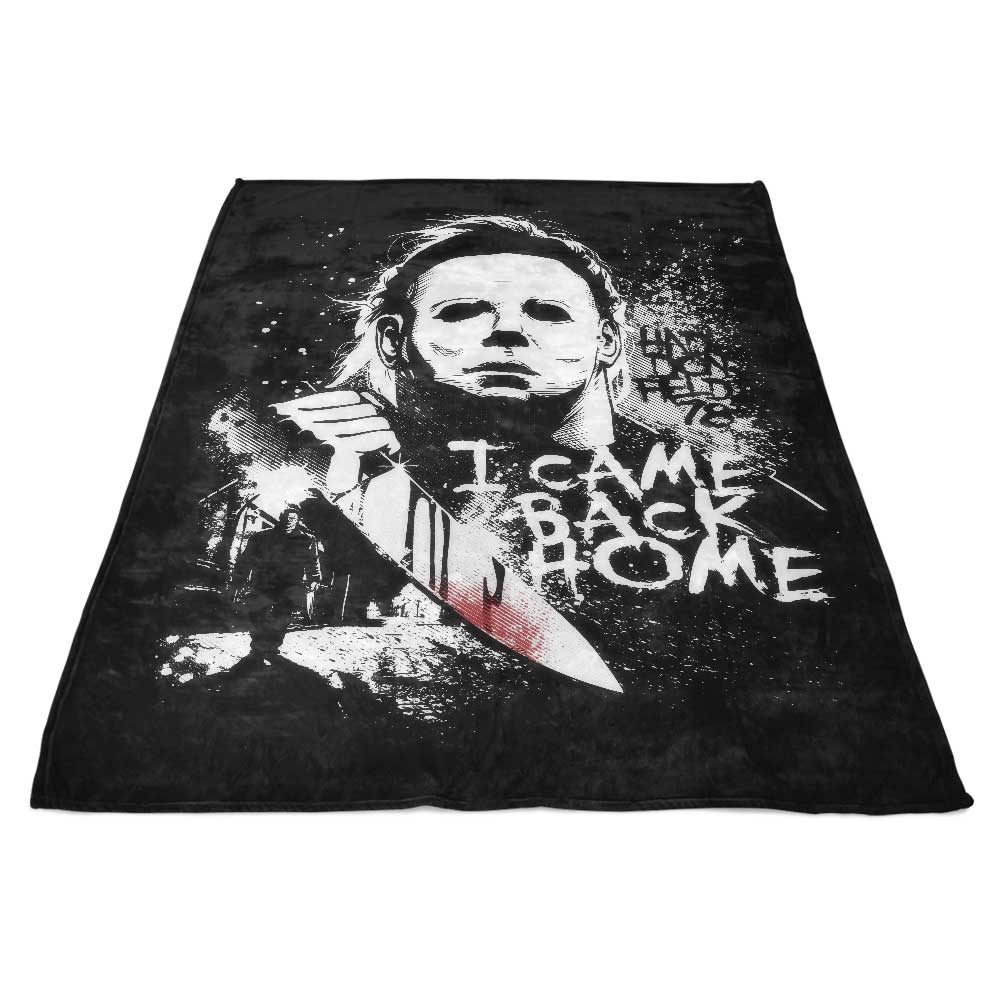 Cozy 'I Came Back Home' Fleece Blanket for Comfort and Warmth