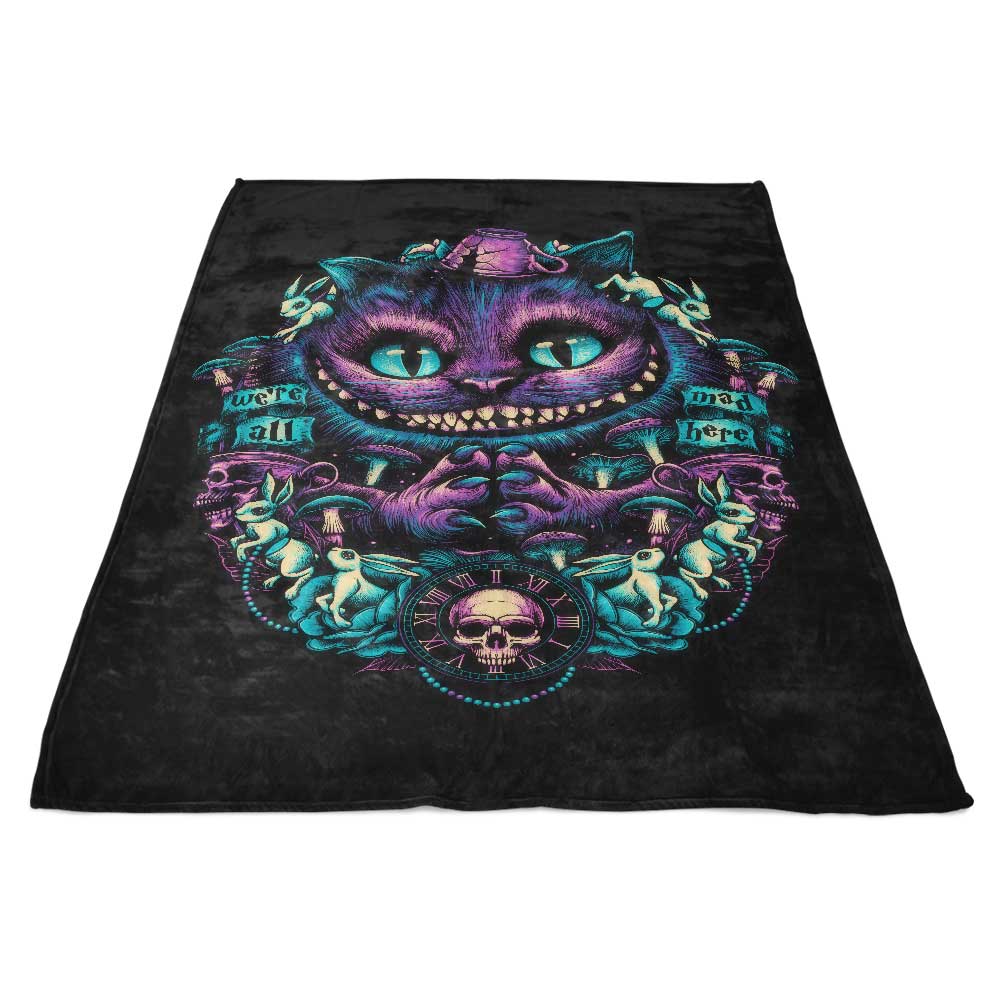 Ultra - Soft Glitchygorilla's Mischievous Cat Fleece Blanket