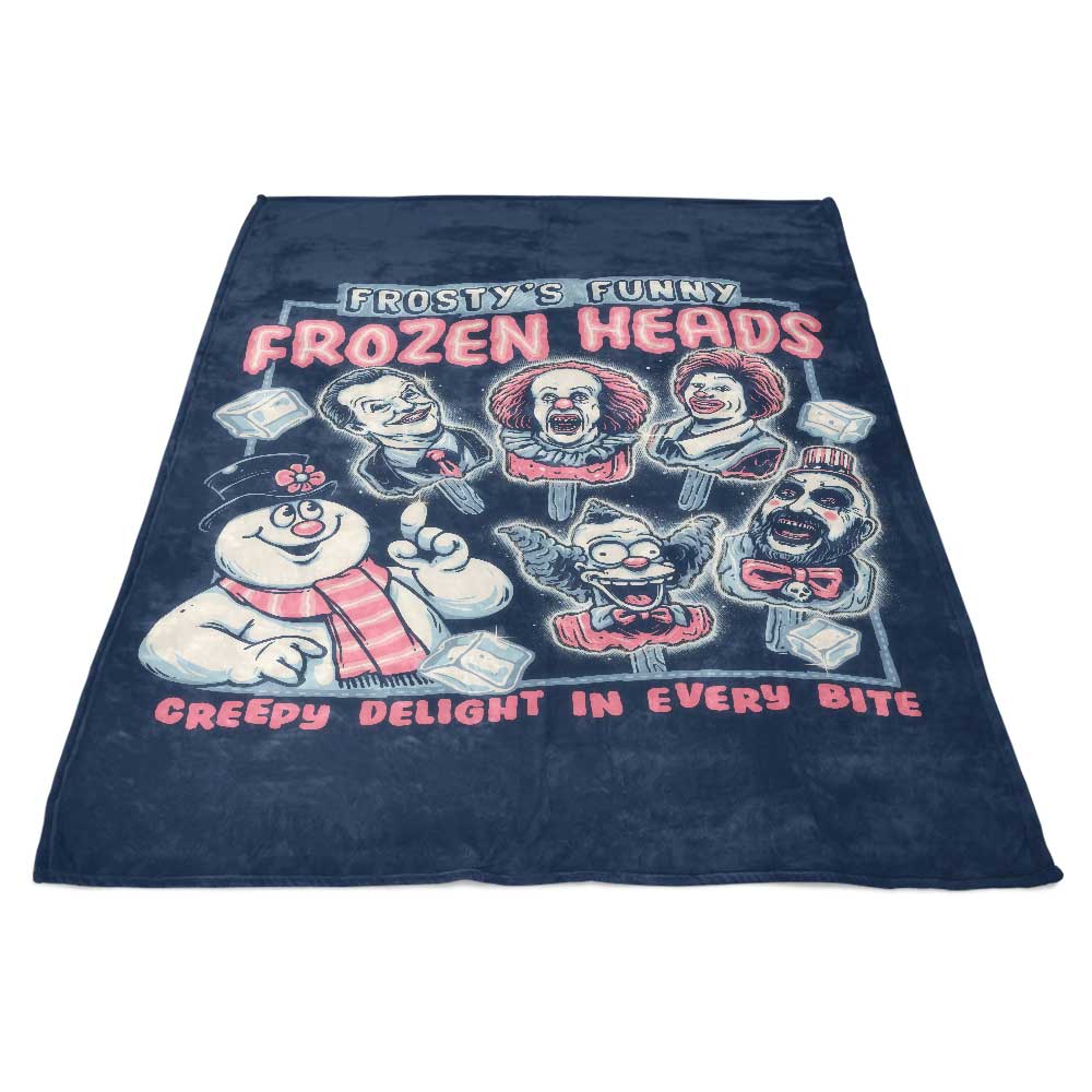 Frozen Heads Design - Ultra - Soft Polyester Fleece Blanket