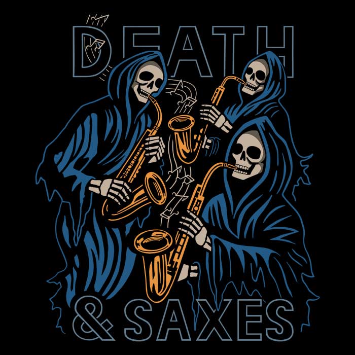 Ibyes Illustrations 'Death and Saxes' Stylish Fleece Blanket for Comfort