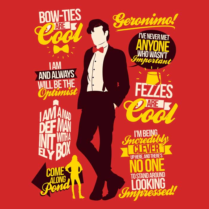 Cozy Fleece Blanket Featuring Quotes from the Eleventh Doctor