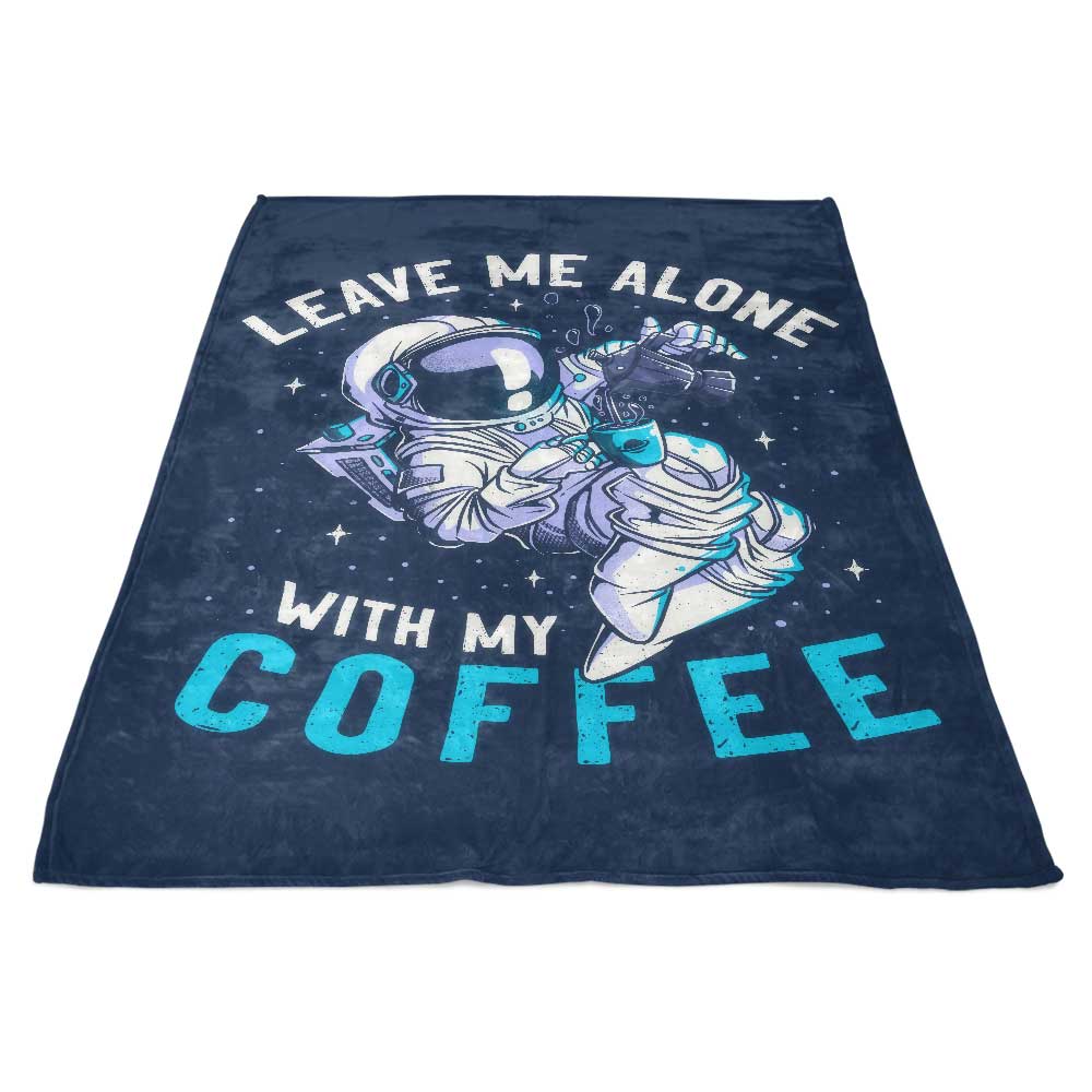 Super Soft 'With My Coffee' Polyester Fleece Blanket