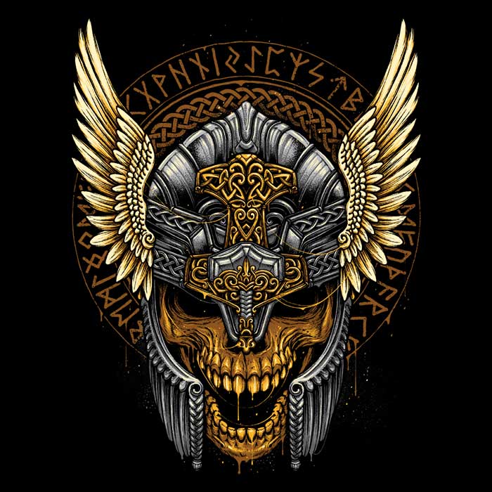 Thunder Skull Design - Soft Fleece Blanket for Comfort