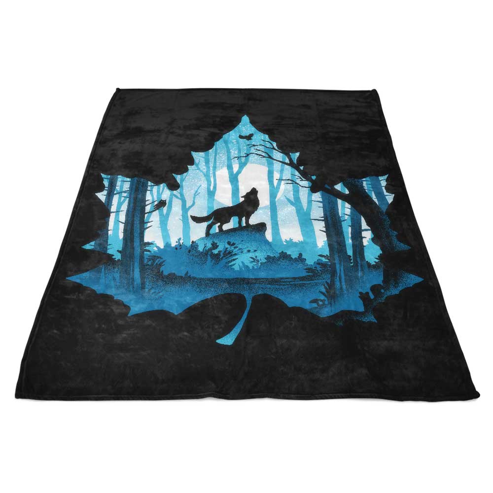 Howling Wolf Design - Super Soft Polyester Fleece Blanket