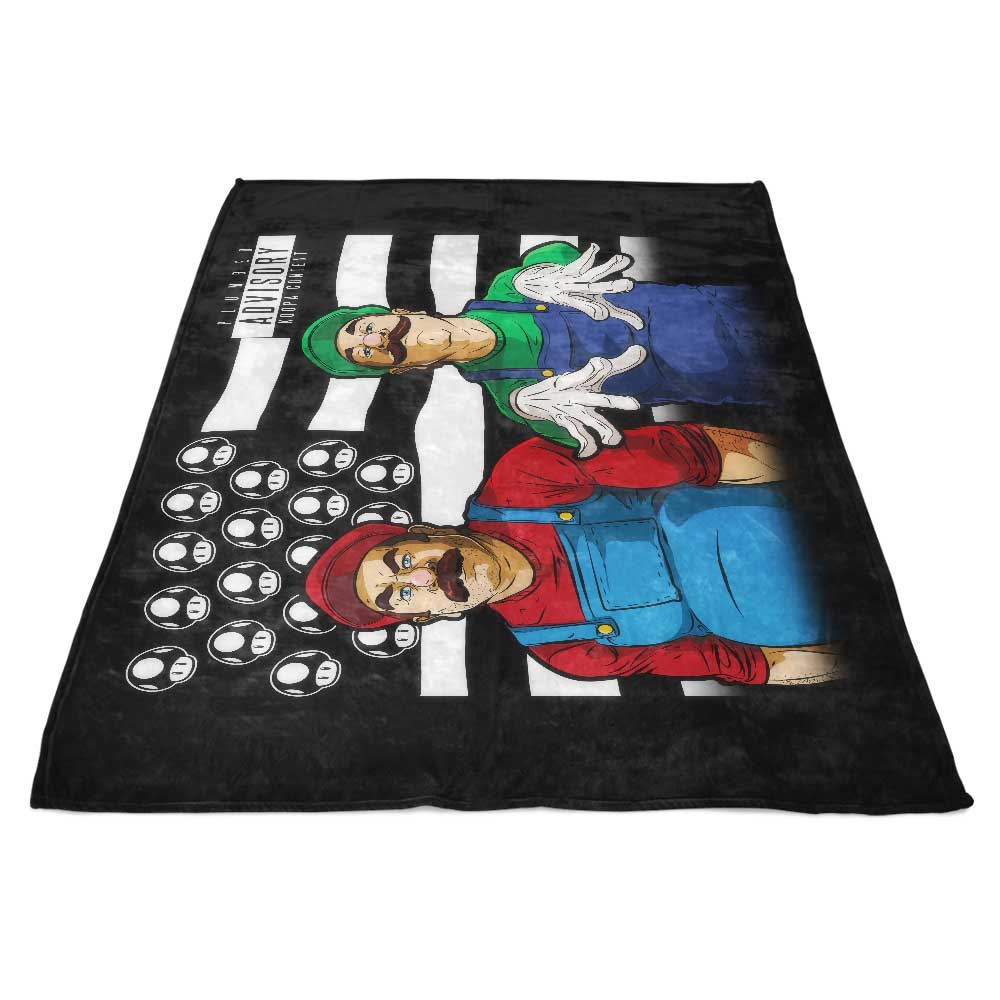 Ultra - Soft 'Bombs Over Koopas' Fleece Blanket by Aaron Morales Designs