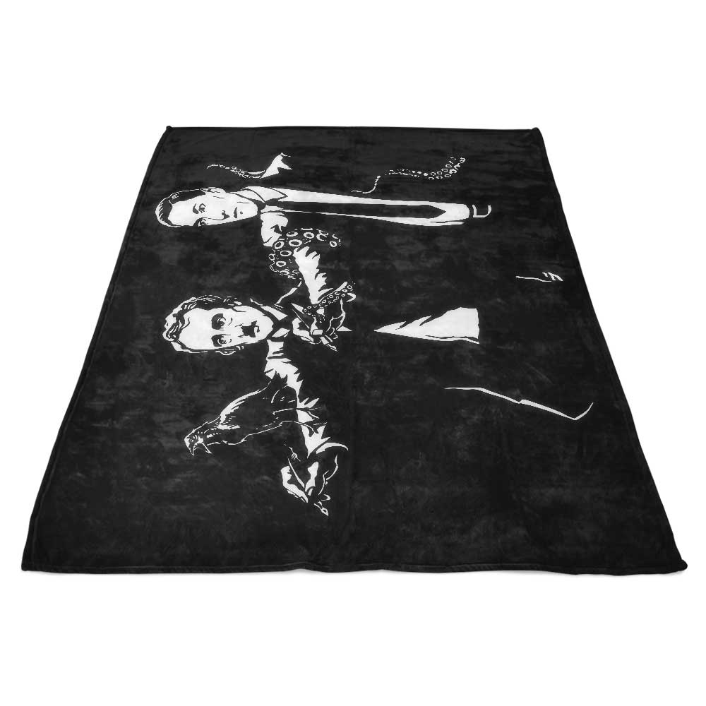 Dark Fiction-themed Cozy Fleece Blanket for Comfort