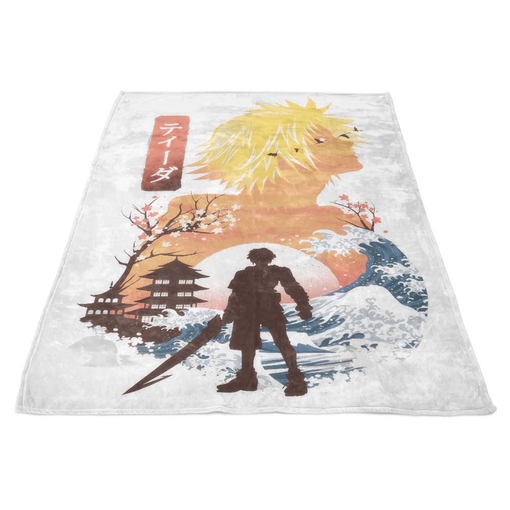 Tidus Ukiyo-e Themed Super Soft Fleece Blanket for Cozy Comfort
