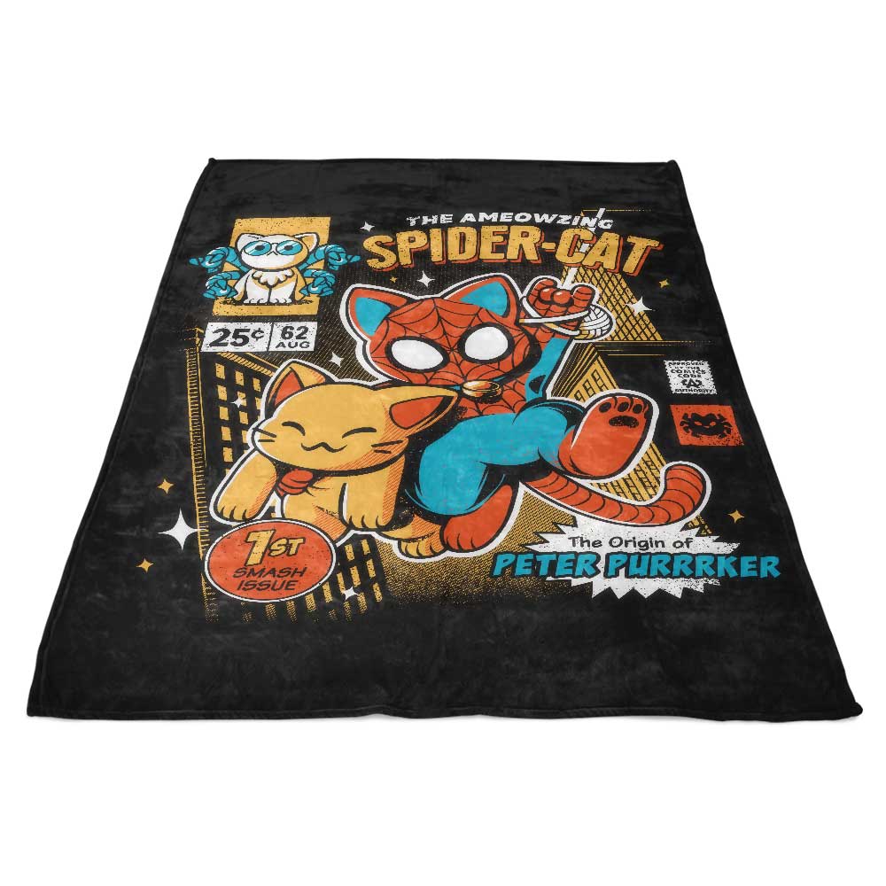 Cozy Spider Cat Fleece Blanket for Comfort and Warmth