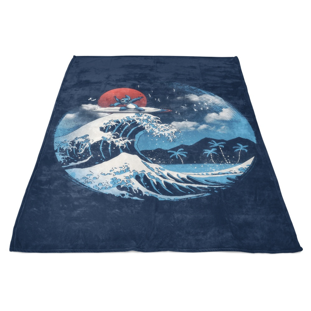 Ultra-Soft Fleece Blanket Featuring The Great Wave of Kaua'i