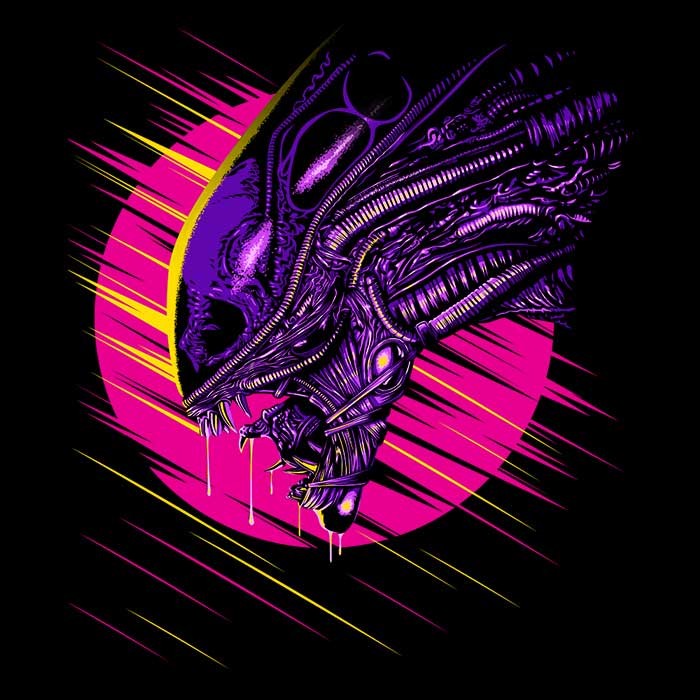 Fleece Blanket Featuring Psychedelic Alien Design