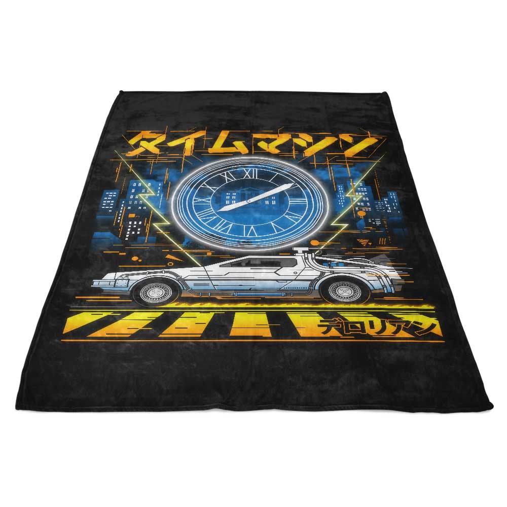 The Time Machine-themed Cozy Fleece Blanket for Comfort