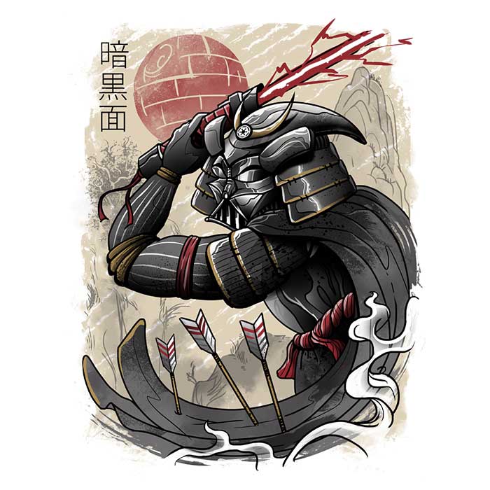 Dark Samurai-themed Ultra-soft Polyester Fleece Blanket