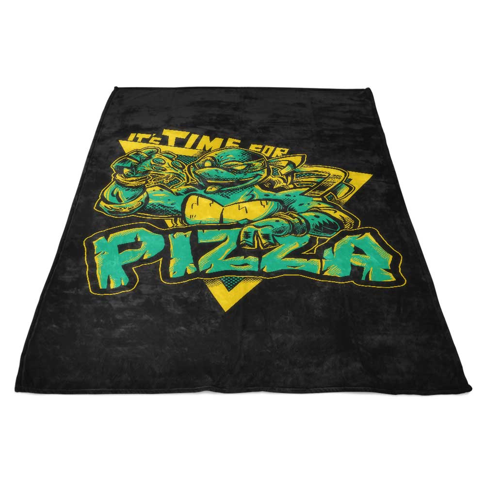 Cozy Pizza Time 100% Polyester Fleece Blanket