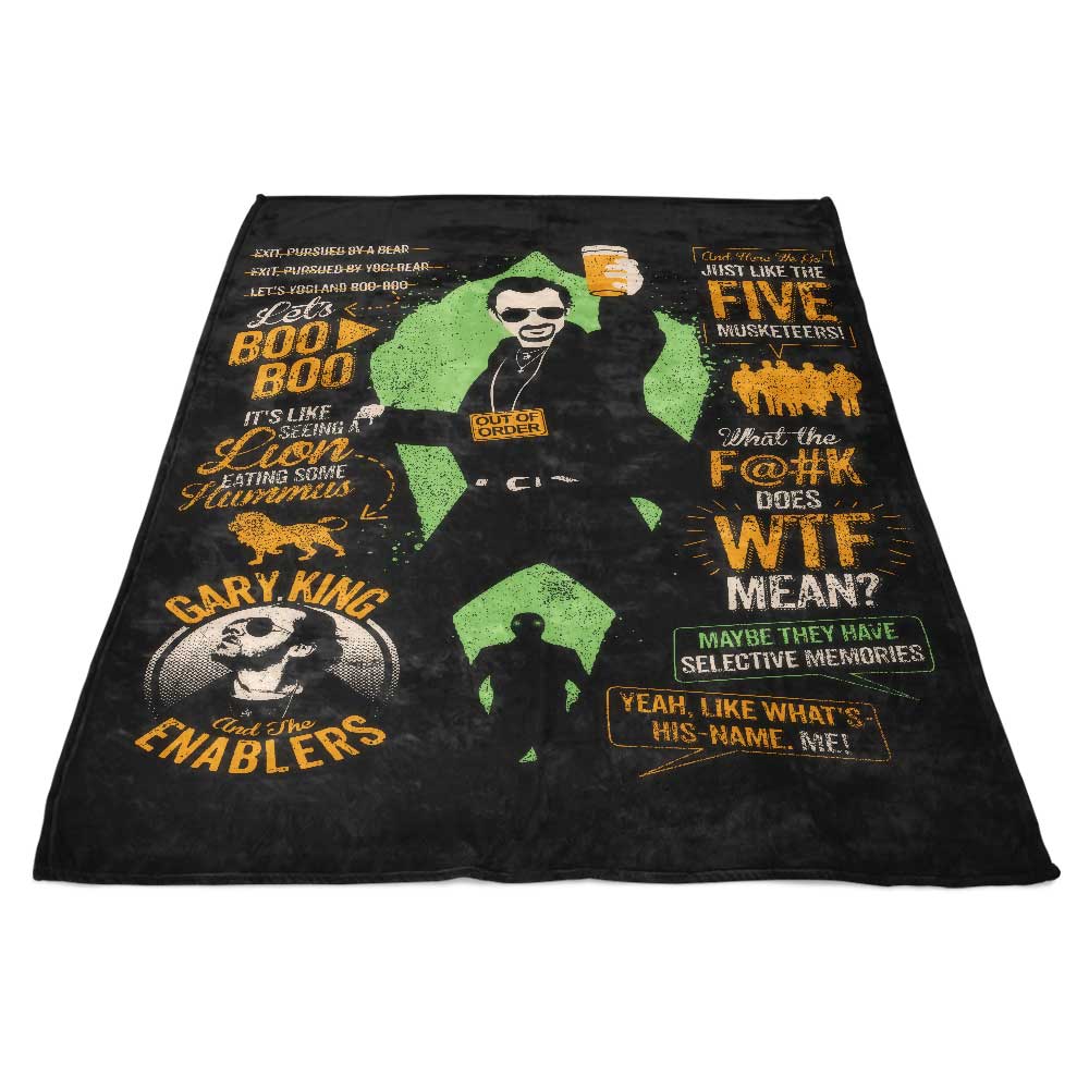 Fleece Blanket Featuring World's End Quotes by Tom Trager