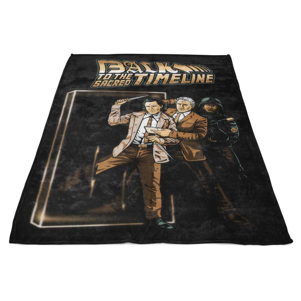 Return to the Sacred Timeline - Cozy Polyester Fleece Blanket for Ultimate Comfort