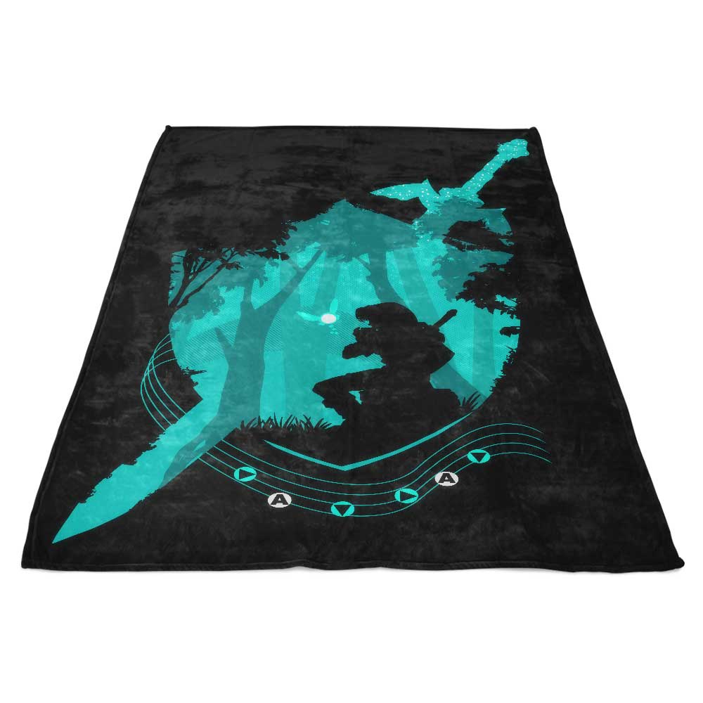 Cozy 'Song of Time' Polyester Fleece Blanket from Raki