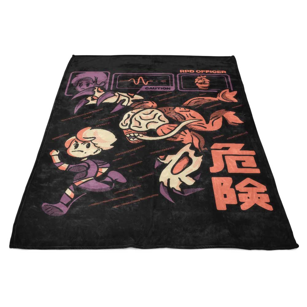 Super Soft 'Beware the Rat' Fleece Blanket from Sketchdemao