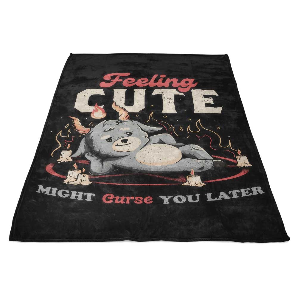 Might Curse You Later Polyester Coral Fleece Blanket with One - Sided Print