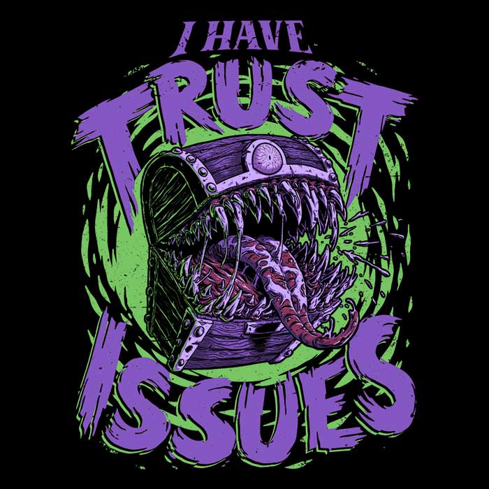 Studio Mootant's Fleece Blanket Featuring the 'I Have Trust Issues' Design