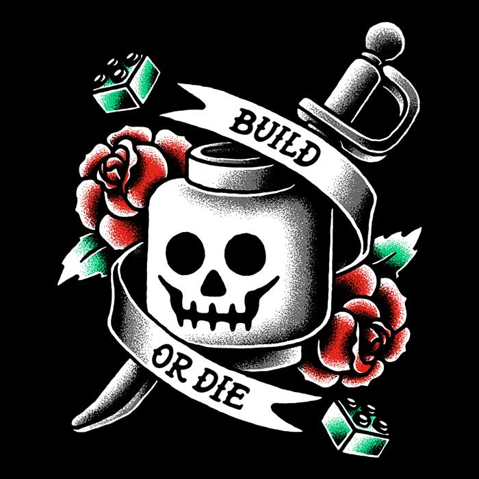 Ultra - Soft 'Build or Die' Fleece Blanket by Brandon Wilhelm Art