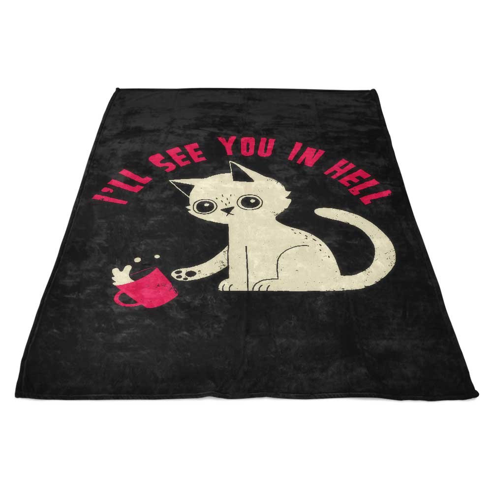 Fleece Blanket - Say 'See You in Hell' in Style