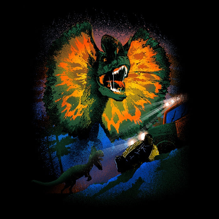 Soft Dilophosaurus Fleece Blanket by Donnie Illustrations