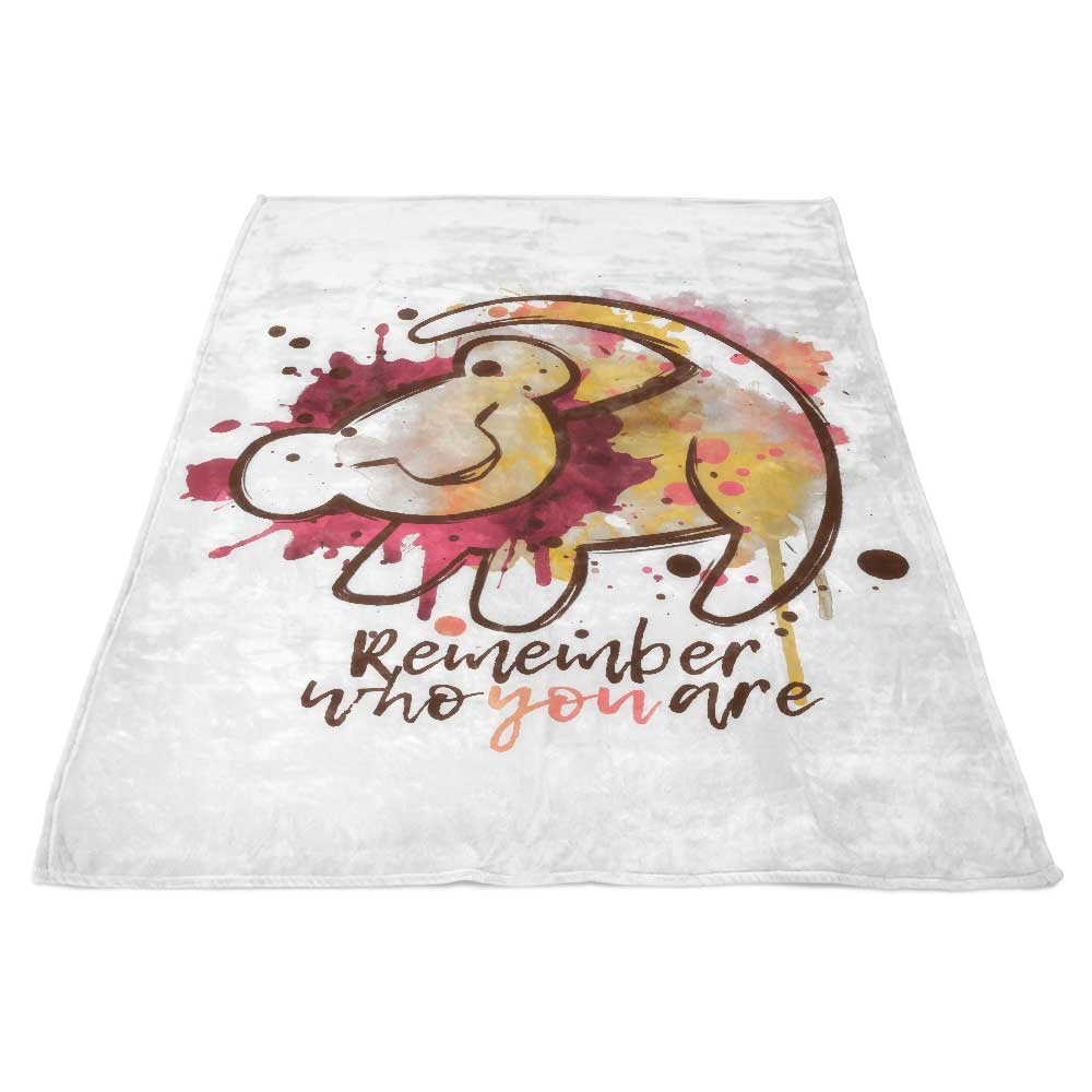 Inspiring 'Remember Who You Are' Fleece Blanket for Cozy Moments