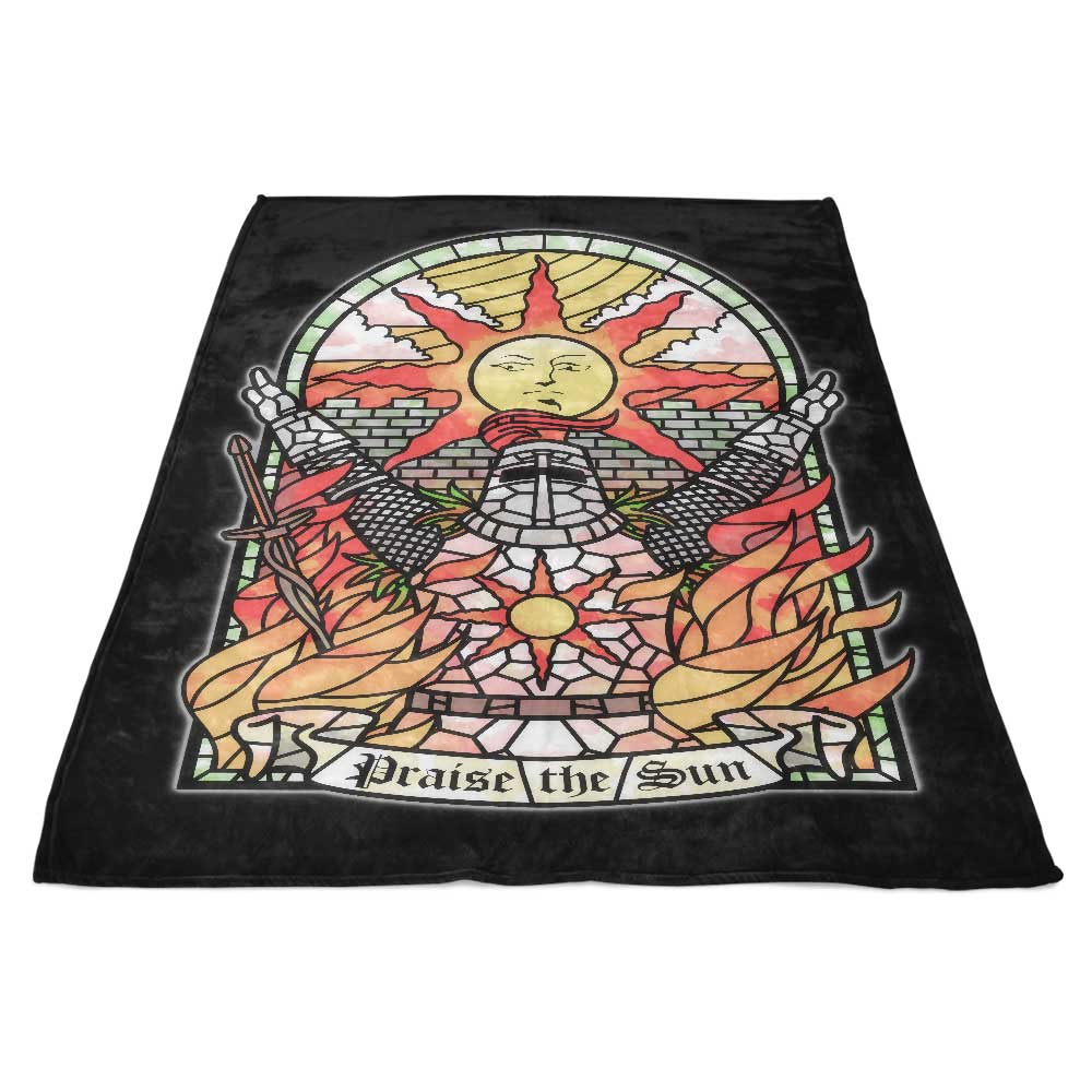 Sun Church Themed Luxury Fleece Blanket by AutoSave
