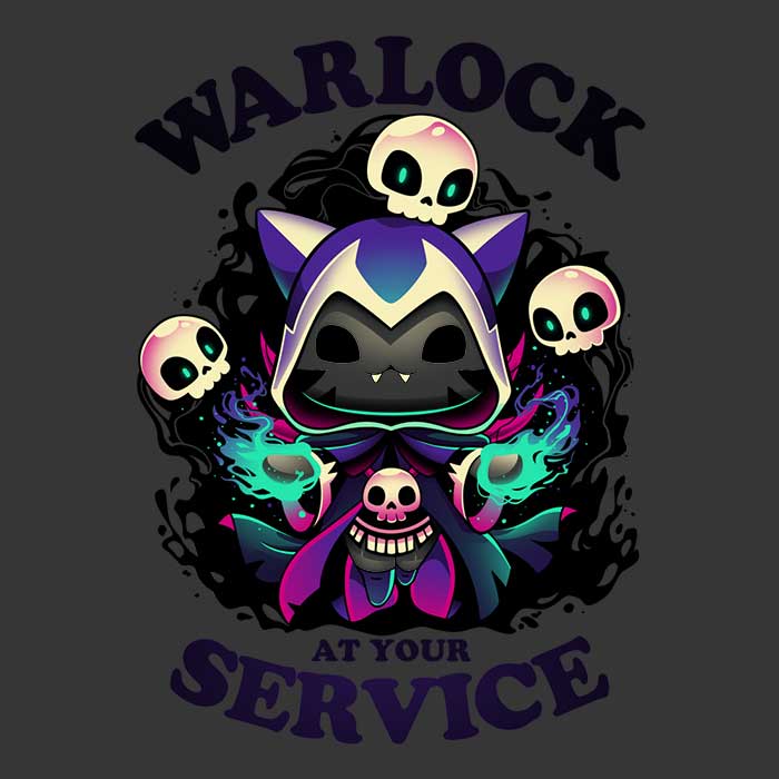 High - Quality Fleece Blanket Featuring 'Warlock at Your Service' Design