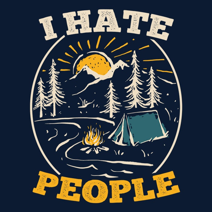 Cozy Fleece Blanket with 'I Hate People' Design