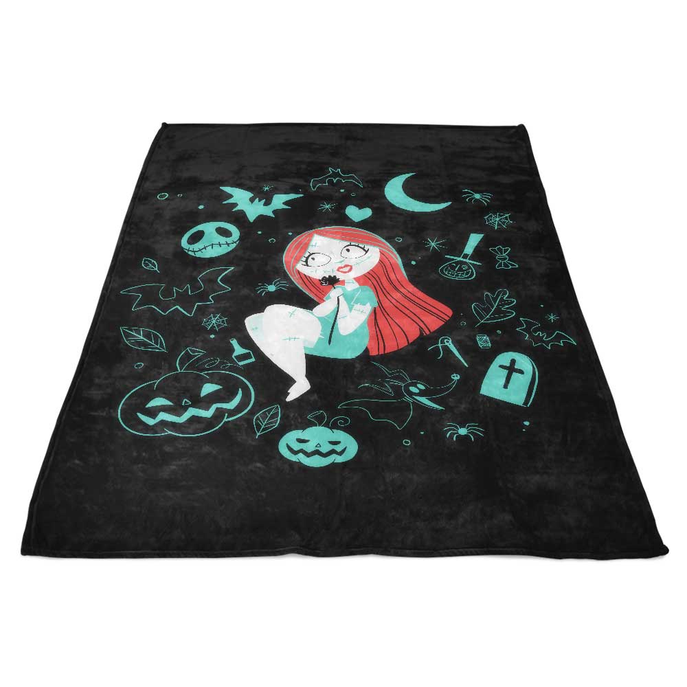 Alemaglia's Ragdoll Doodle Pattern Polyester Fleece Blanket