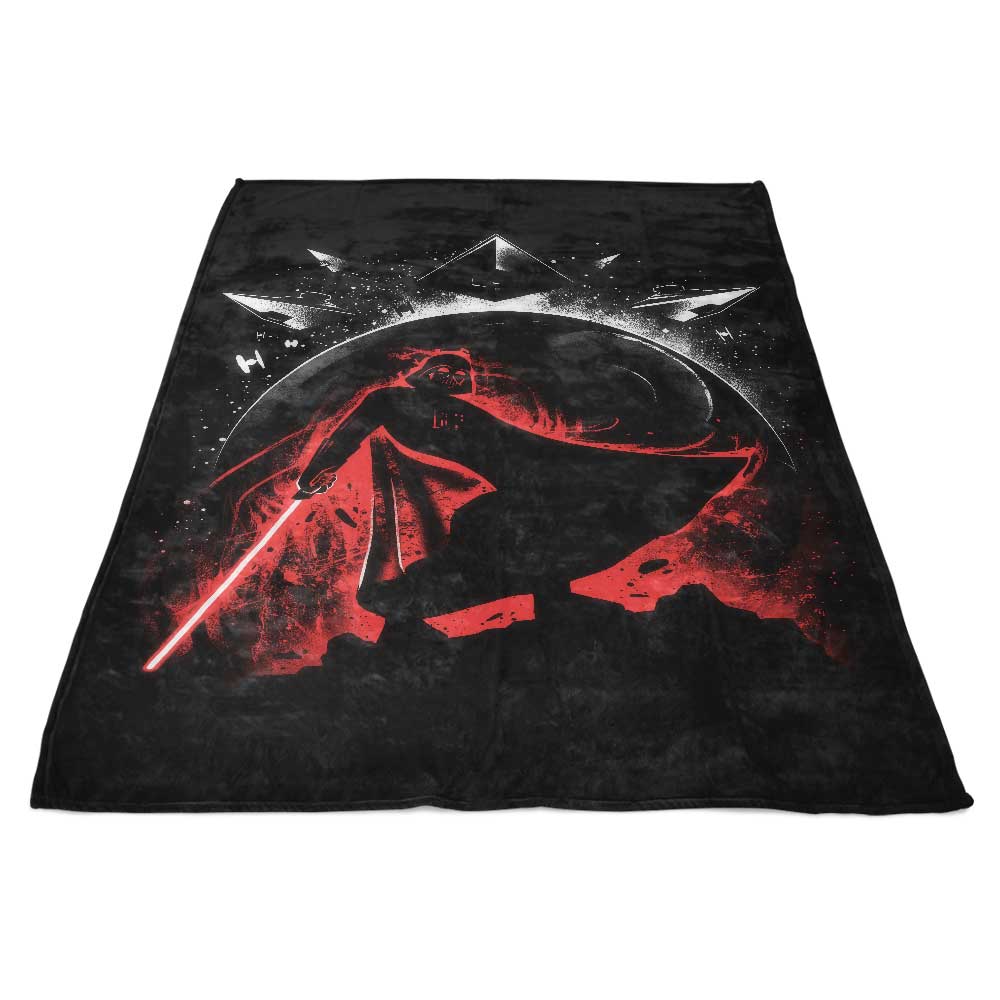 Alemaglia's Cosmic Dark Side Fleece Blanket for Cozy Nights