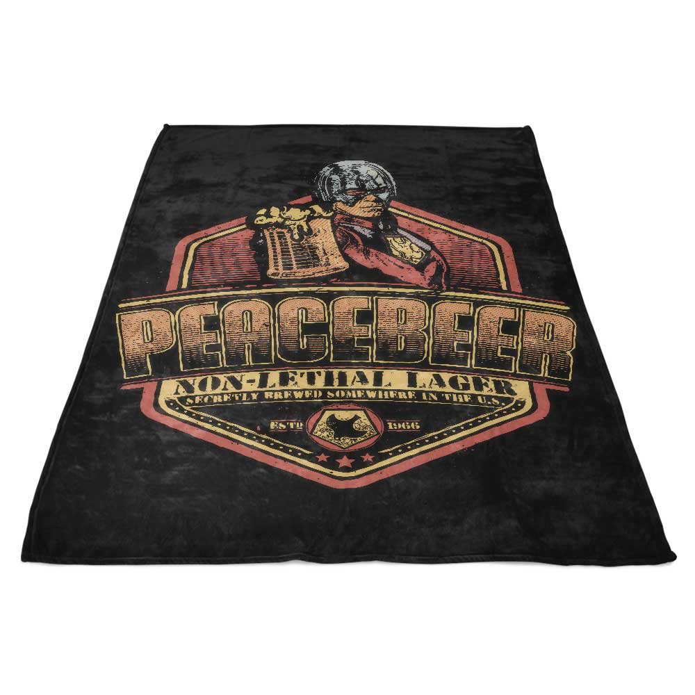 Ultra - Soft Peace Beer Themed Fleece Blanket for Cozy Moments