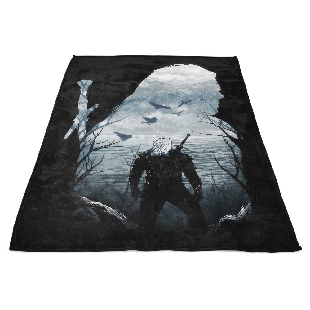 Wild Hunt Themed Premium Fleece Blanket for Cozy Moments