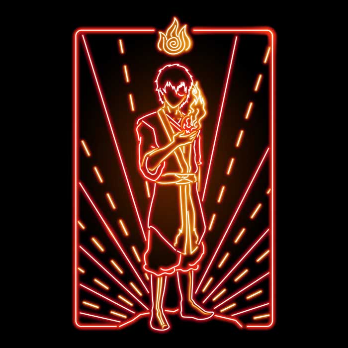 Stunning Neon Fire Themed Polyester Fleece Blanket
