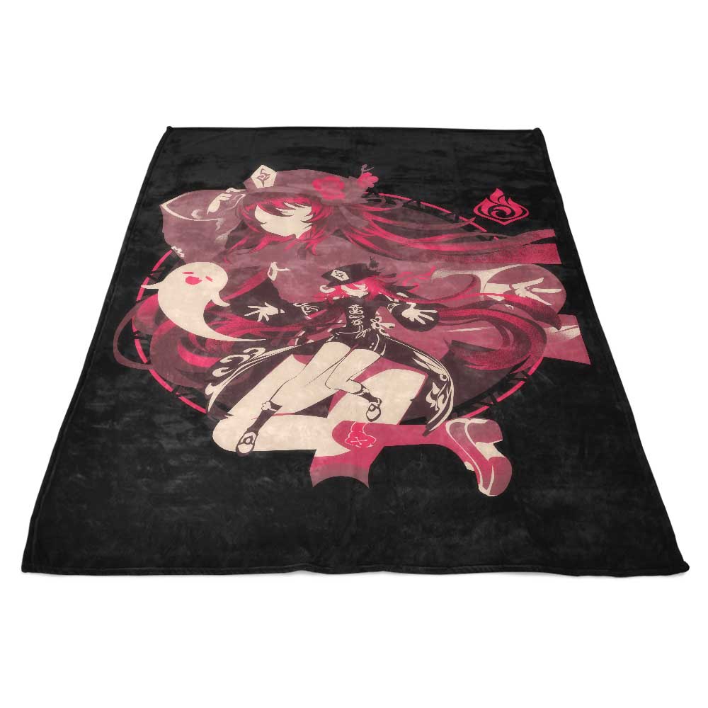 Hypertwenty's Fragrance In Thaw Hu Tao Design Polyester Fleece Blanket for Cosy Comfort