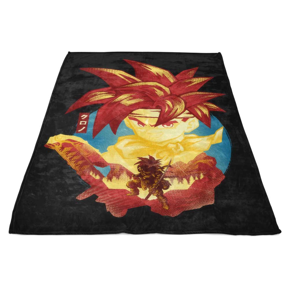 Chrono Attack Polyester Coral Fleece Blanket by Hypertwenty