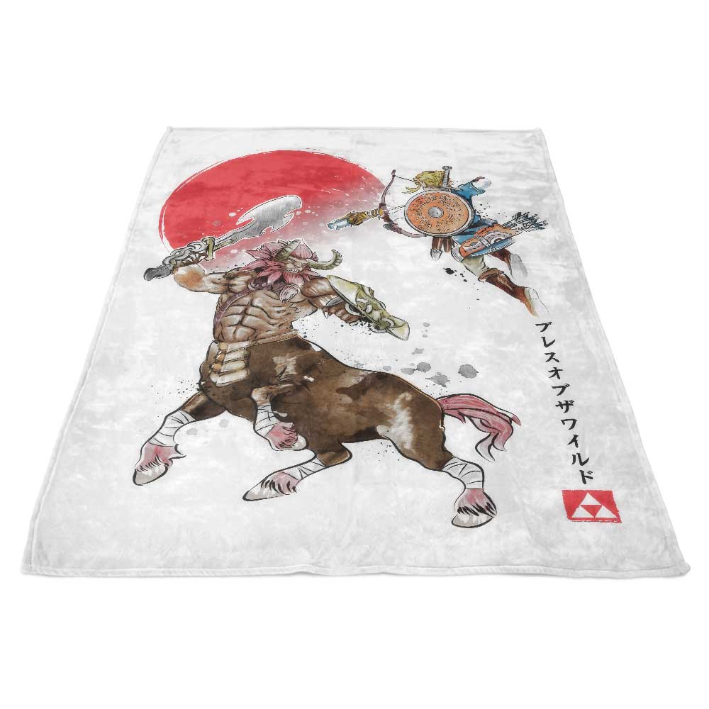 Exquisite Death Mountain Watercolor Themed Fleece Blanket for Cozy Comfort