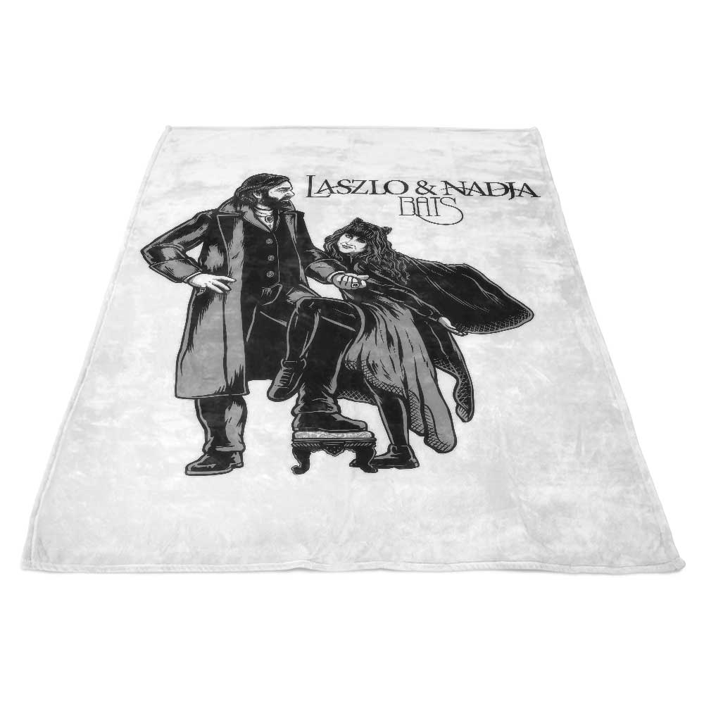 Cozy Fleece Blanket Featuring Laszlo and Nadja from Harebrained