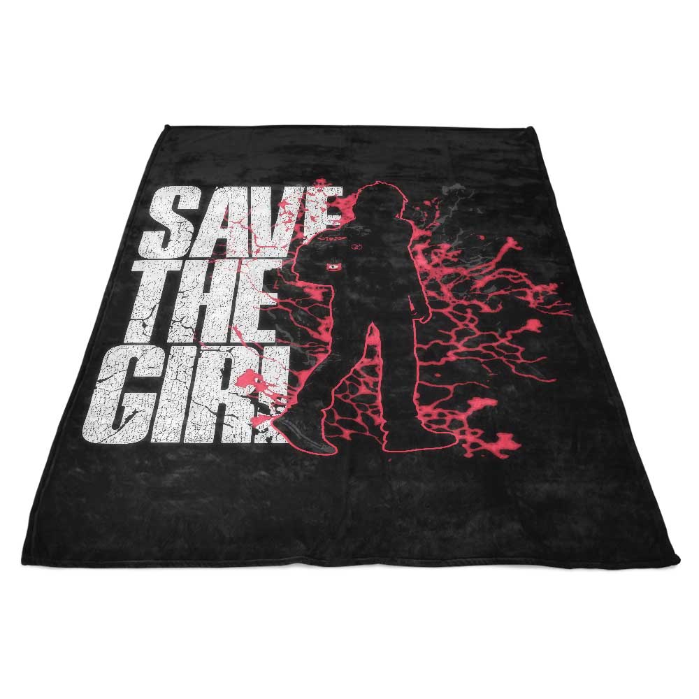 Save the Girl Design - Cozy Polyester Fleece Blanket for Comfort