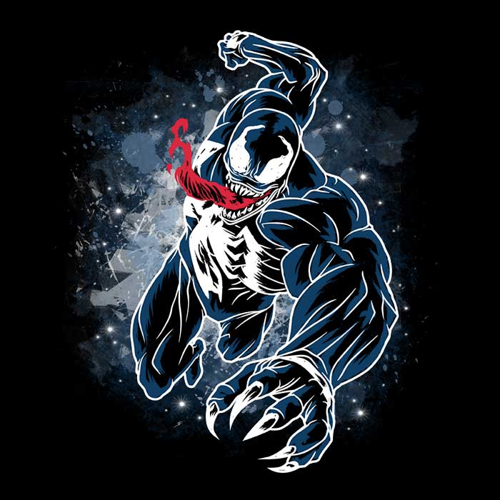 Inked Symbiote Design - Premium Polyester Fleece Blanket