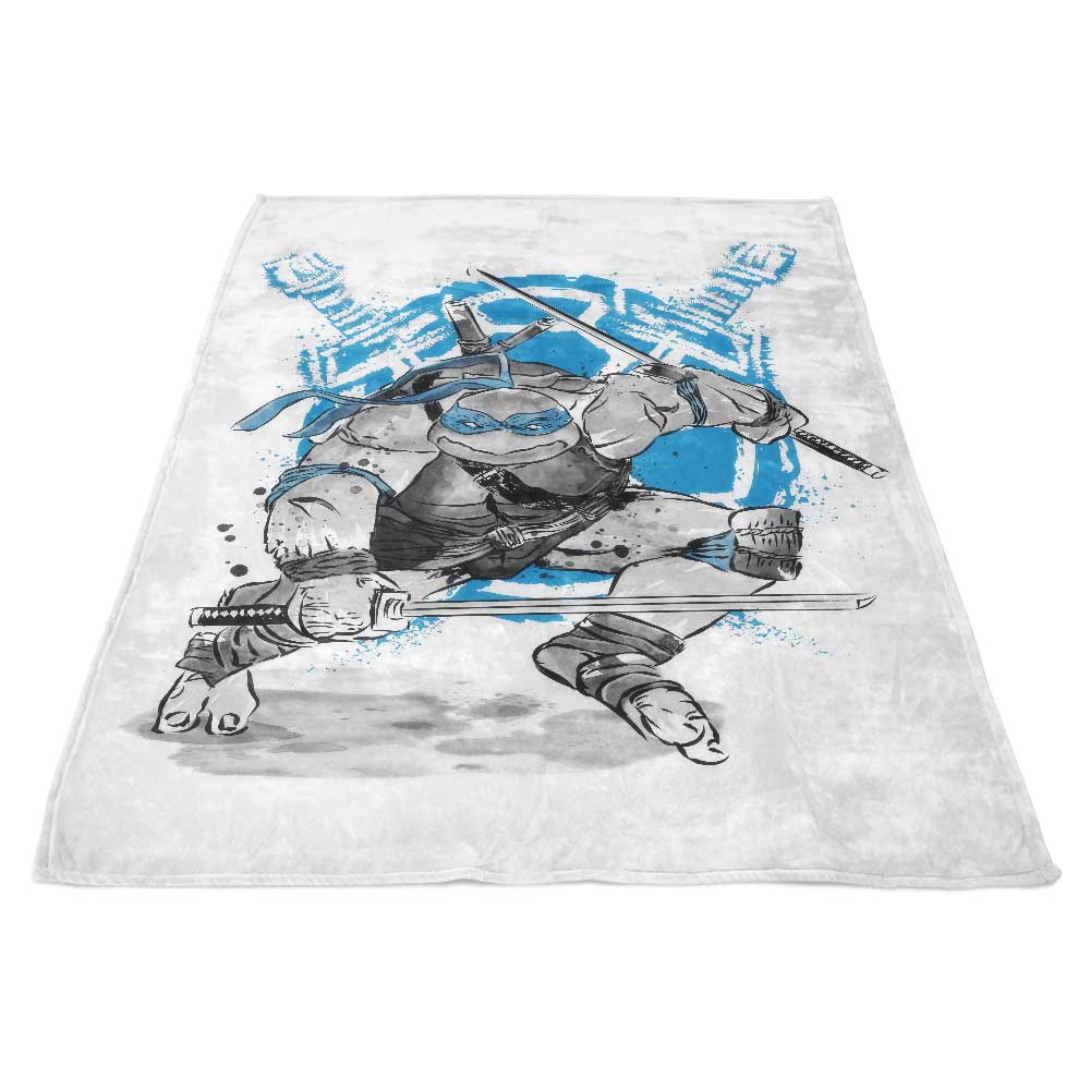 Exquisite Katanas Sumi-e Patterned Polyester Fleece Blanket